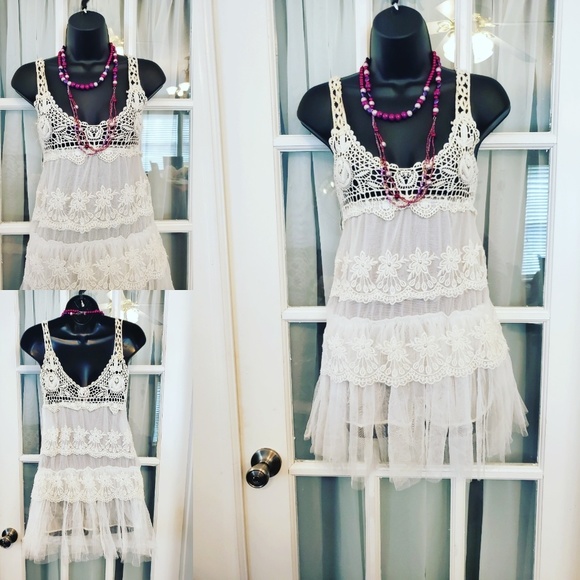 36 Point 5 Dresses & Skirts - ❣❣36 point 5 Crochet Tiered dress
